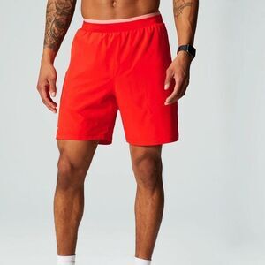 Fabletics Mens The Fundamental Short size XL Lined 7inch Orange